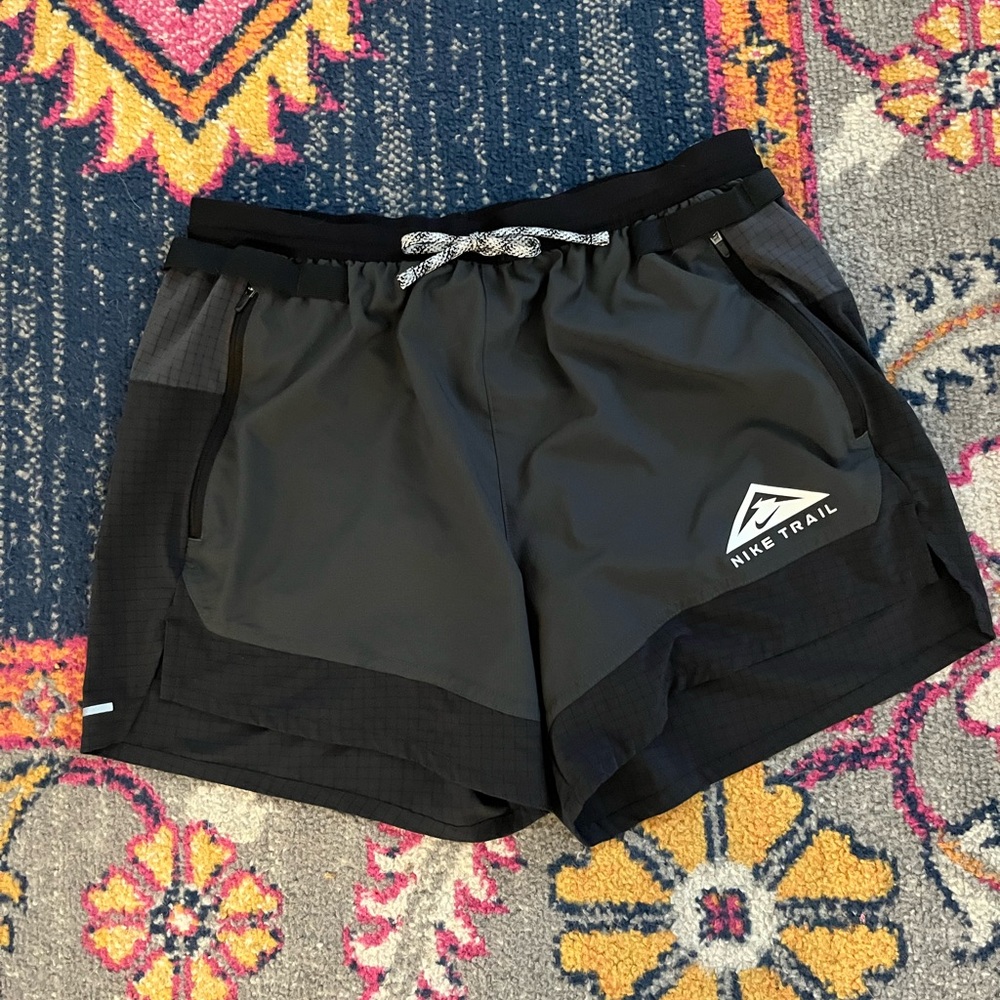 Nike Trail Black and Gray Athletic Shorts